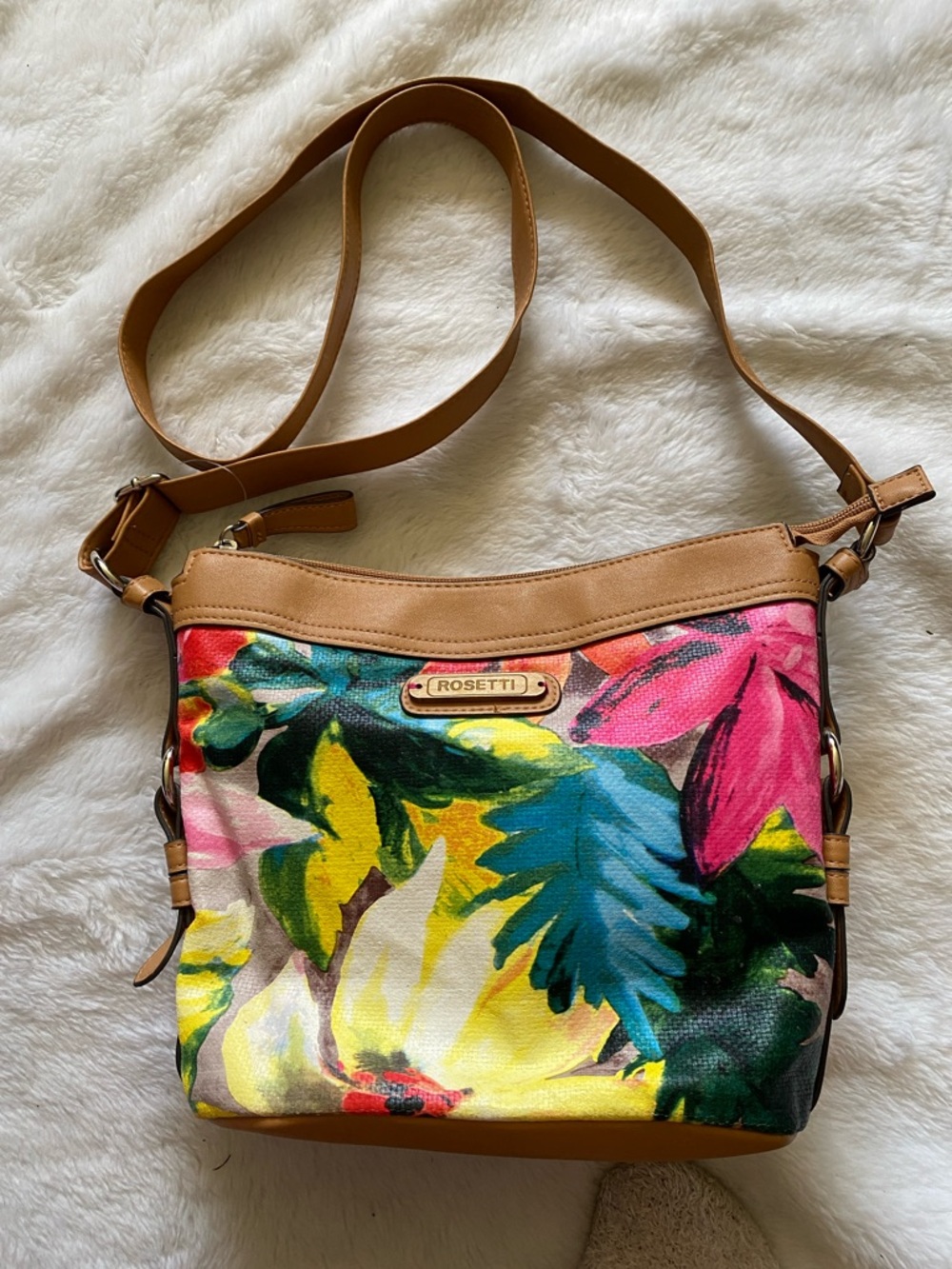 Rosetti Multicolor Floral Crossbody Purse